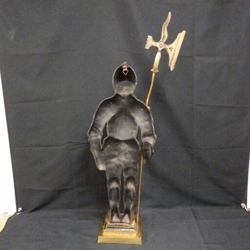 西洋甲冑 彫刻 置物 像 騎士 戦士 鎧 アーマー 中世 ローマ フランス インテリア オブジェ 置物 美術品 アンティーク ヴィンテ