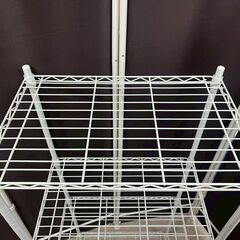 ☆直接引き取り歓迎☆ 4段 メタルラック 収納棚 ホワイトの画像