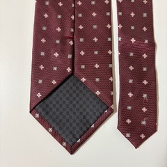 【美品】dunhill Valentino シルクネクタイ イエロー ボルドーの画像