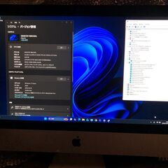 超薄型＆21.5インチ大画面 オシャレなオールインワンデスクトップPC　「iMac　21.5インチ　A1418」クアッドコアCore i5（TB時3.2GHz）／メモリー8GB（増設可）／1TB（1000GB）ストレージ搭載・MacOS(Ventura‐Patcher利用)＋Office2019 と最新Win11（25H2版）＋OfficeProPlusの都度選択起動可能の画像