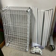 ☆直接引き取り歓迎☆5段 メタルラック 収納棚 ホワイトの画像