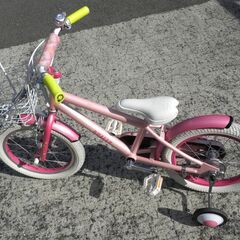 ジュニア用　16インチ　ピンク　適応身長102～118cm　こども自転車の画像