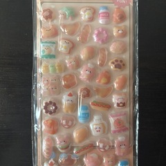 ①ボンボンドロップシール　1枚200円　立体シール　ぷくぷく3D動物シール の画像