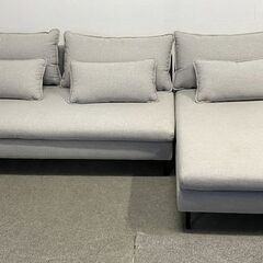 ニトリ カウチソファ ライトグレー ひじ掛け左右付け替え可 シェーズロング インテリア リビング コーナー 中古家具 店頭引取歓迎 R10289の画像