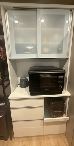 KEYUCA 安い カップボード ホワイト ケユカ KEYUKA フローラⅢ