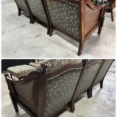 カリモク家具　応接セット　ソファ　オットマン　コロニアルシリーズの画像