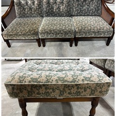 カリモク家具　応接セット　ソファ　オットマン　コロニアルシリーズの画像