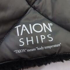( E-132 )TAION タイオン ダウンマフラー ブラック 黒 中古の画像