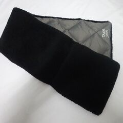 ( E-132 )TAION タイオン ダウンマフラー ブラック 黒 中古の画像