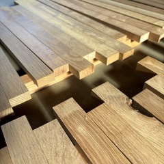 楢　ホワイトオーク角材　36本セットの画像