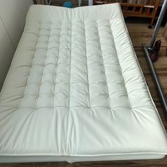 ソファーベッド　ホワイト　三人掛け　おしゃれ　2way 合皮の画像