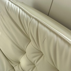 ソファーベッド　ホワイト　三人掛け　おしゃれ　2way 合皮の画像