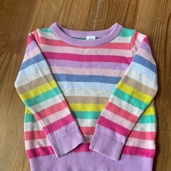 Gap kids カラフルストライプニットセーターの画像