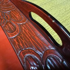 昭和レトロ 持ち手付きお盆の画像