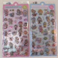 ラブブ　ドロップシール　1枚300円　ボンボンドロップシール　3D 立体シール　ぷくぷくシール
の画像