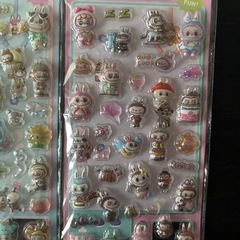 ラブブ　ドロップシール　1枚300円　ボンボンドロップシール　3D 立体シール　ぷくぷくシール
の画像