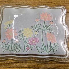 昭和レトロ ガラス角小皿① 安達瞳子デザインの画像