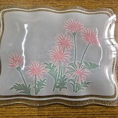 昭和レトロ ガラス角小皿② 安達瞳子デザインの画像