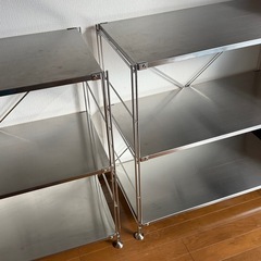無印良品 ステンレスユニットシェルフ 2台の画像