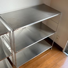 無印良品 ステンレスユニットシェルフ 2台の画像