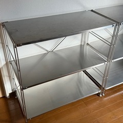 無印良品 ステンレスユニットシェルフ 2台の画像