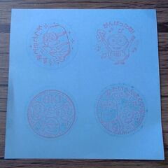 ミニオンのセルフインクスタンプ4個セットの画像