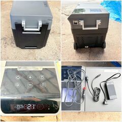 【❗️✨38L大容量✨❗️】LITAKE 車載冷蔵庫 B35IM コンプレッサー式 −20℃対応 動作確認済 キャリー付き 黒 傷多めの画像