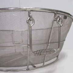 ザル　手付　揚ザル　65cm　ステンレス製【引き取り限定】の画像