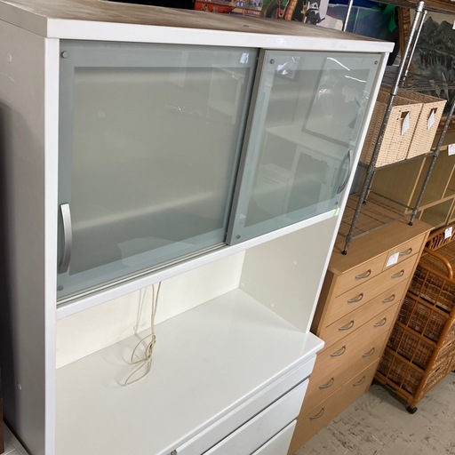 O 2512-477 松田家具　キッチンカウンター　上下分割可　別売り不可　キズ汚れ有り