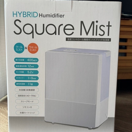 HYBRID加湿器 Square Mist (いくらさん) 瑞江の季節、空調家電《加湿器