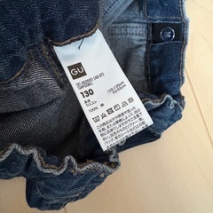 GU デニムジョガーパンツ　キッズの画像