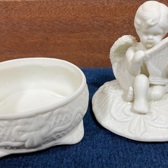 陶器製　エンジェル　小物入れの画像