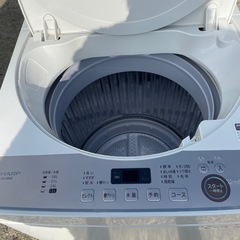 洗濯機　SHARP ES-GE6E 6kg 2021年製　の画像