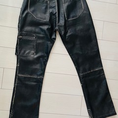 新品未使用/メンズレザーパンツ/サイズMの画像