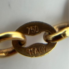 【極美品】 K18YG ツイスト ネックレス 18金 ユニセックス ジュエリー ロング チェーン 12-19の画像