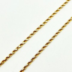 【極美品】 K18YG ツイスト ネックレス 18金 ユニセックス ジュエリー ロング チェーン 12-19の画像