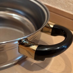 未使用！両手鍋  ガラス蓋付きの画像