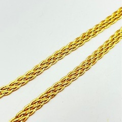 　【極美品】K18YG デザイン ネックレス 18金 イエローゴールド 編み込みの画像