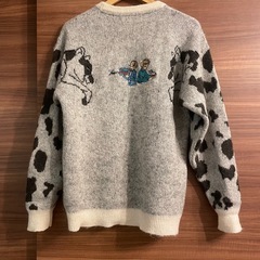 レフトアローン　モヘアニット　牛柄の画像