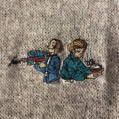 レフトアローン　モヘアニット　牛柄の画像