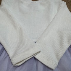 プティマイン　ディズニー　デイジー　ニットビスチェ付き長Ｔセット　80の画像