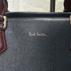 美品 Paul Smith 2way ショルダーバッグ レザー ネイビー/レッドの画像