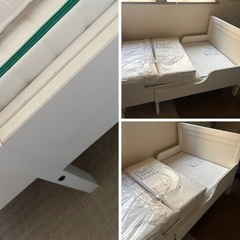 IKEA キッズ 伸長式ベッド+スプリング　SUNDVIKの画像