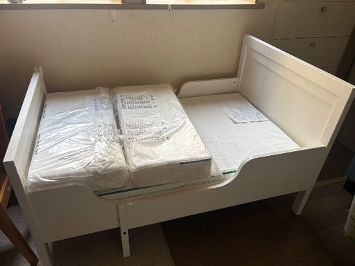 【引き取り専用】IKEA 子供用 伸長式ベッド ホワイト スンドヴィーク 引き取り専用】IKEA 子供用 伸長式ベッド ホワイト スンドヴィーク