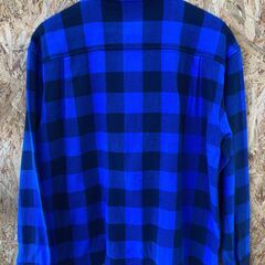 A-902【リユースのサカイ野々市店】WAX チェック柄ジャケット メンズ ブルー Sサイズの画像