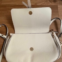 Andrea Cardone 本革 ショルダーバッグ イタリア製ホワイトレザーの画像