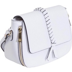 Andrea Cardone 本革 ショルダーバッグ イタリア製ホワイトレザーの画像