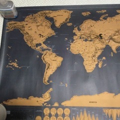 ◆無料◆世界地図　スクラッチマップ 外国製の画像