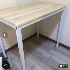 ライトウッドテーブル 幅広　北欧の画像