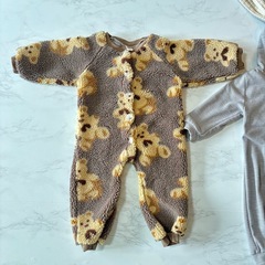 【美品 着用回数少】80 ベビー服 くま うさぎ セット かわいい 赤ちゃん プレゼント アニマル コスプレ なりきり ふわふわ 柔らかい着心地 サイズの画像